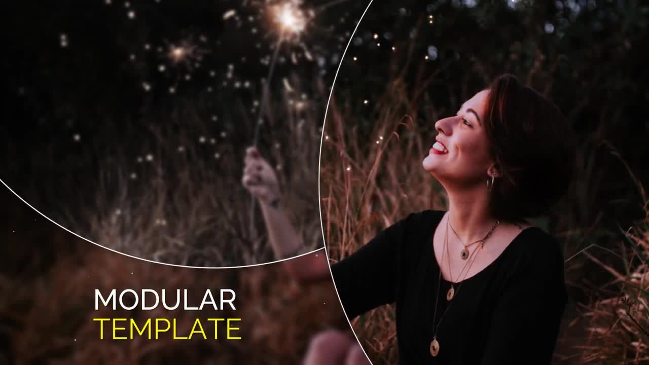 烟雾光线粒子展示幻灯片动画素材库精选PR模板