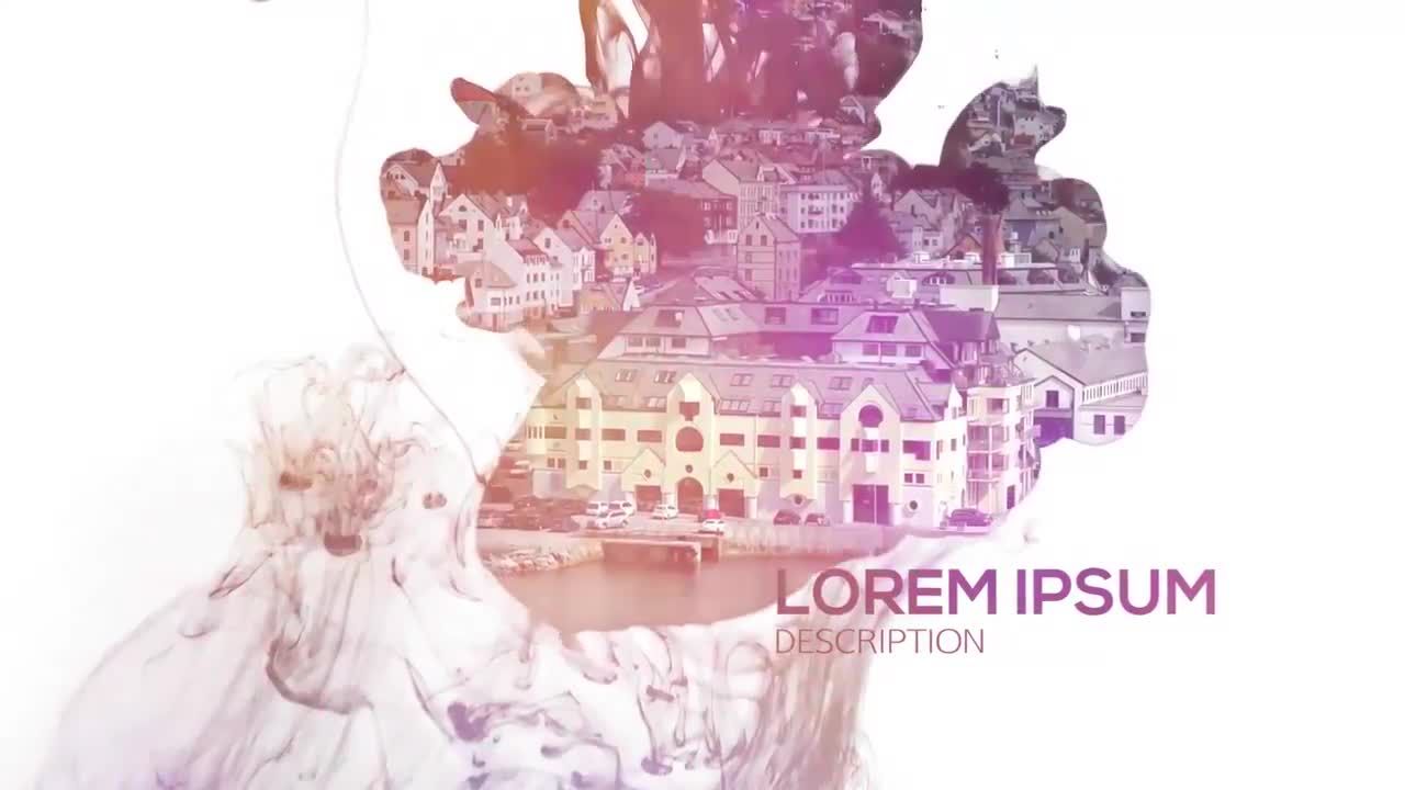 双曝光墨水效果Pr标题模板