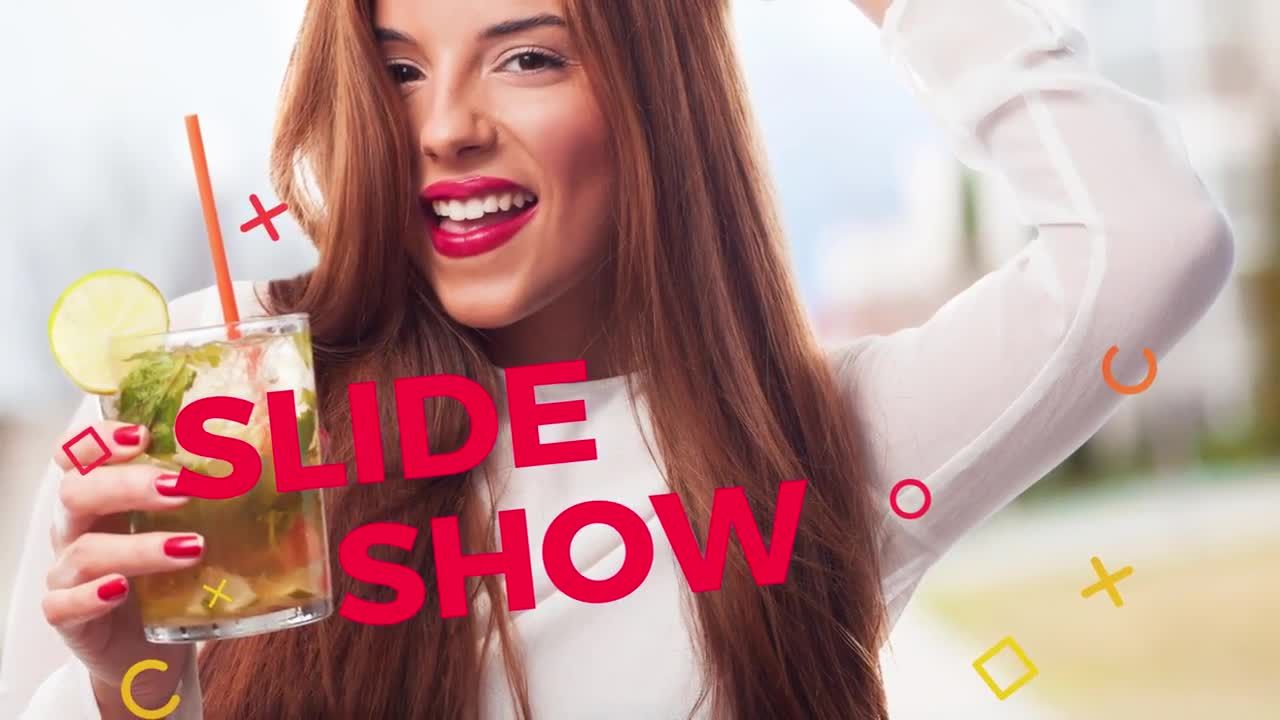 电视节目几何幻灯片开场白素材库精选AE模板