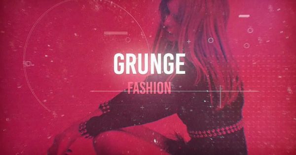时尚印象开场动画特效素材库精选AE模板 Grunge Fashion