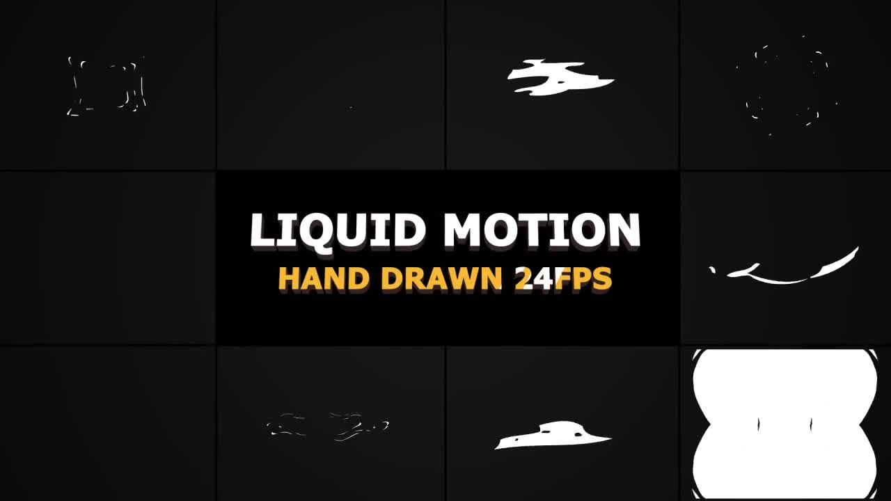 抽象液体元素增强幻灯片素材库精选AE模板