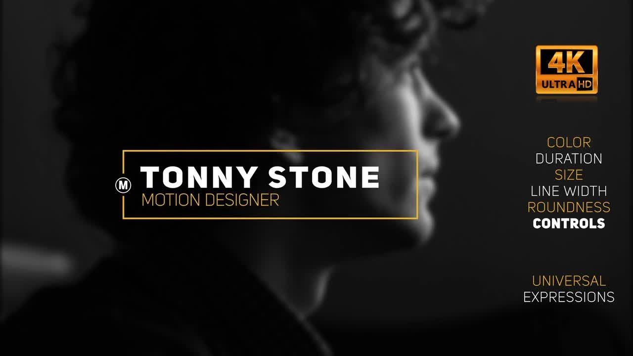 4K下三分之一放大标题素材库精选AE模板