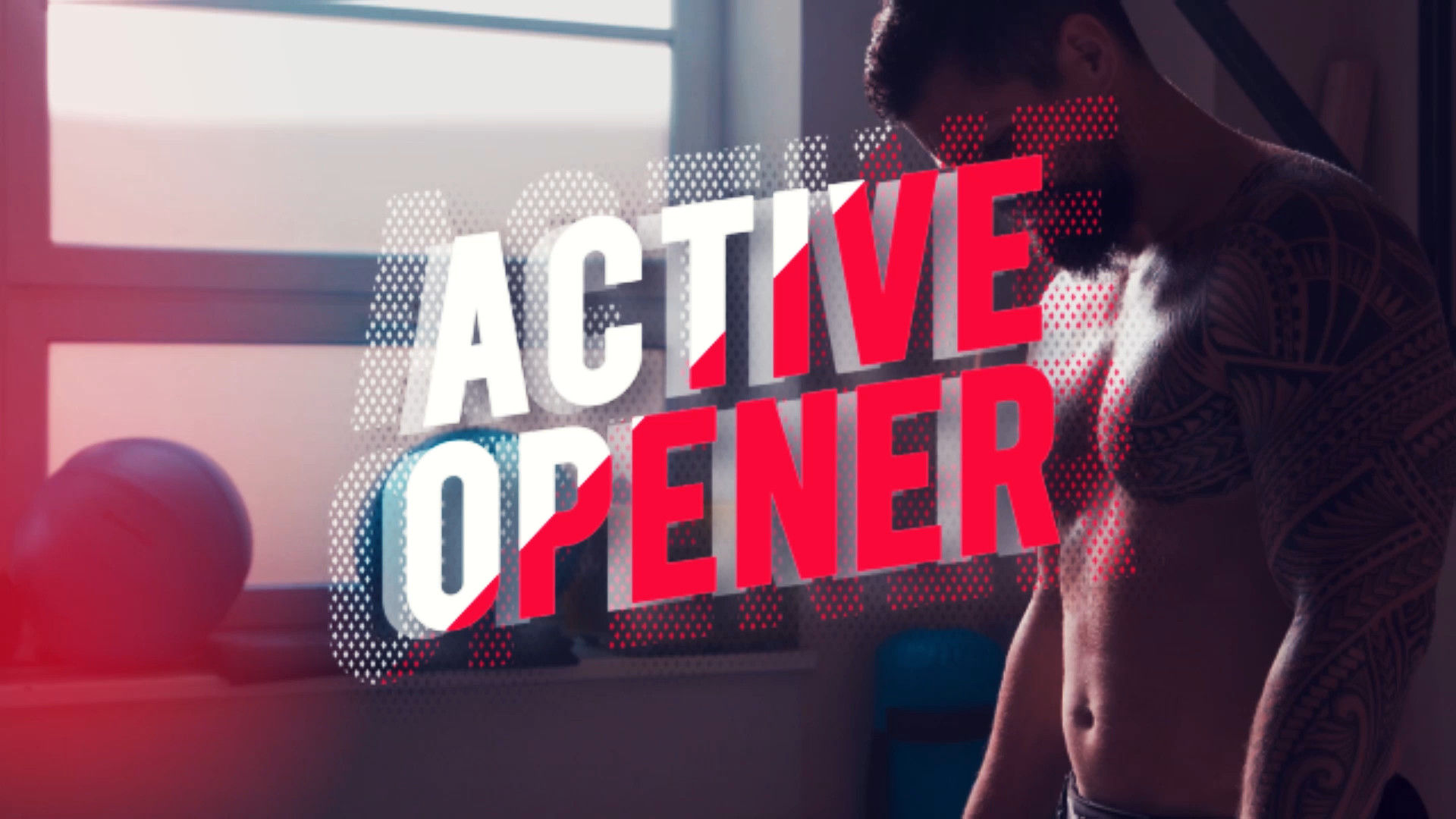 毛刺失真效果爆炸性过渡和彩色双色调文字Pr模板