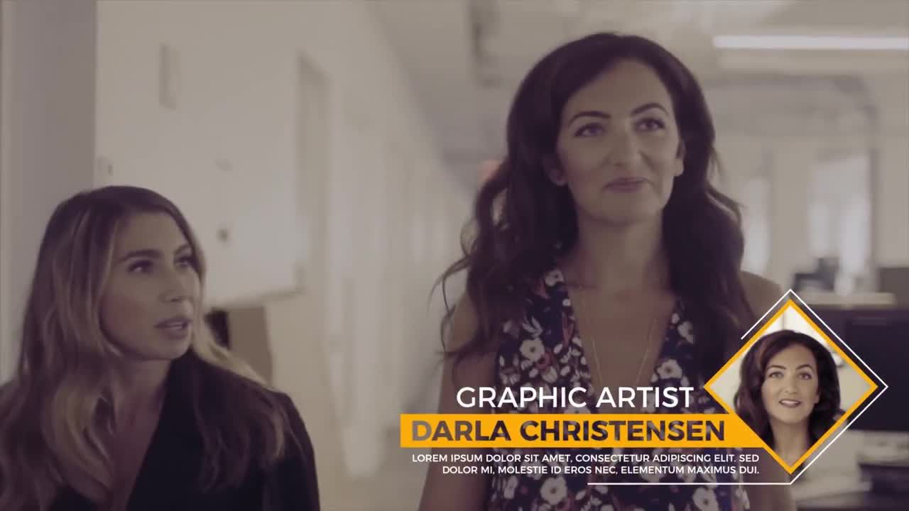 现代公司标题下三分之一动画素材库精选AE模板