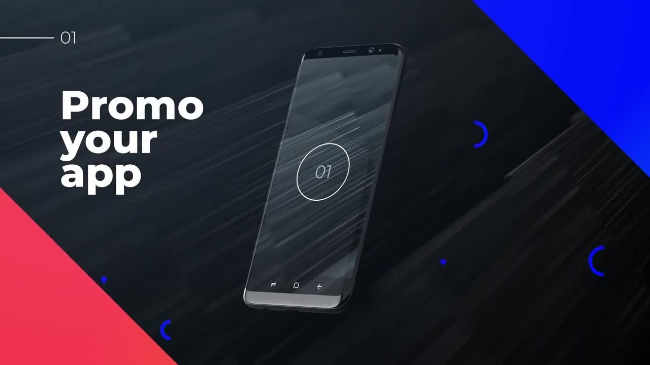 手机APP应用界面展示素材库精选AE模板Application Presentation