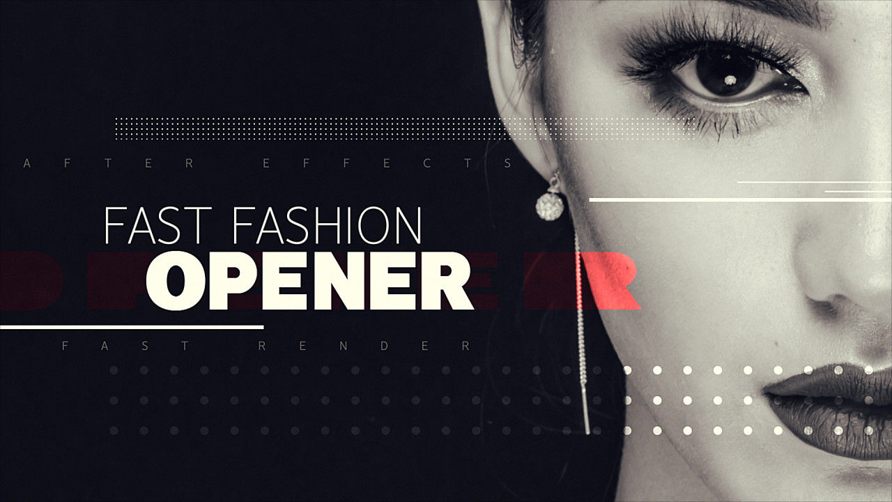 24个快速动态过渡产品推广素材库精选AE模板Fast Fashion Opener