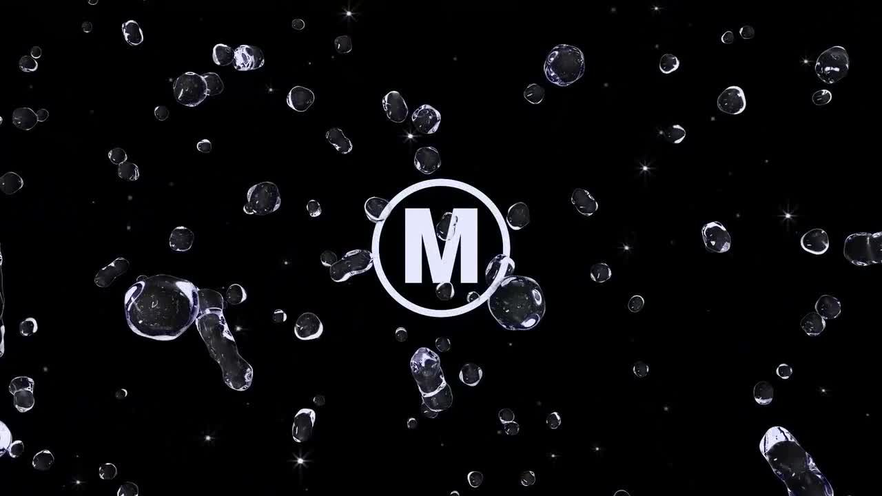 水滴飞溅徽标素材库精选pr模板