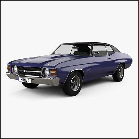 Chevrolet Chevelle SS 454 LS5 敞篷车 1971雪佛兰素材之家精选3D模型