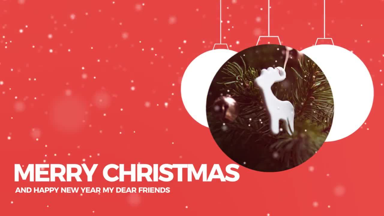 不同样式的圣诞球幻灯片素材库精选pr模板