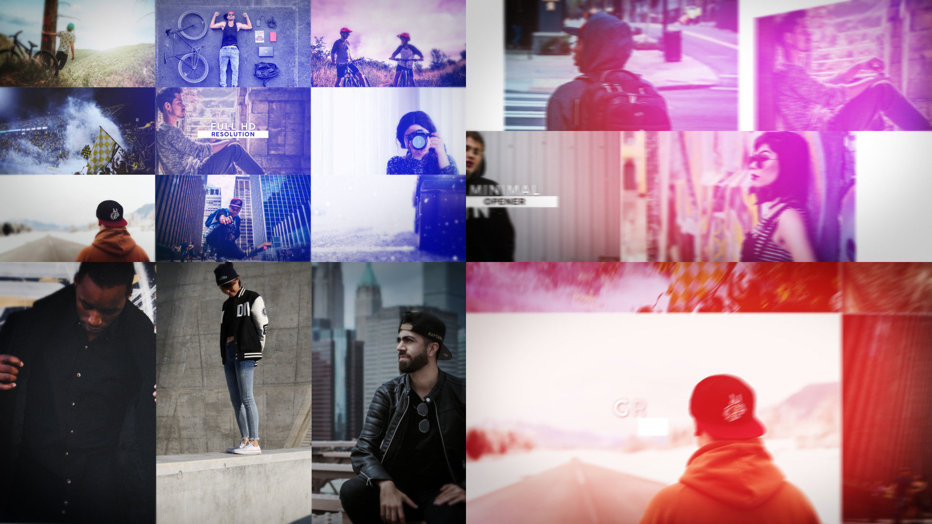 最小开启器照片显示素材库精选AE模板