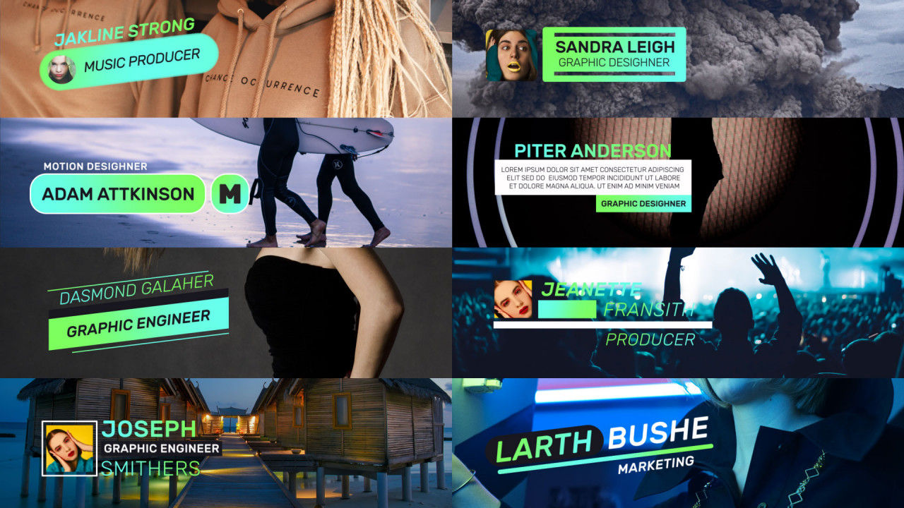 15个全屏文字标题动画排版素材库精选AE模板