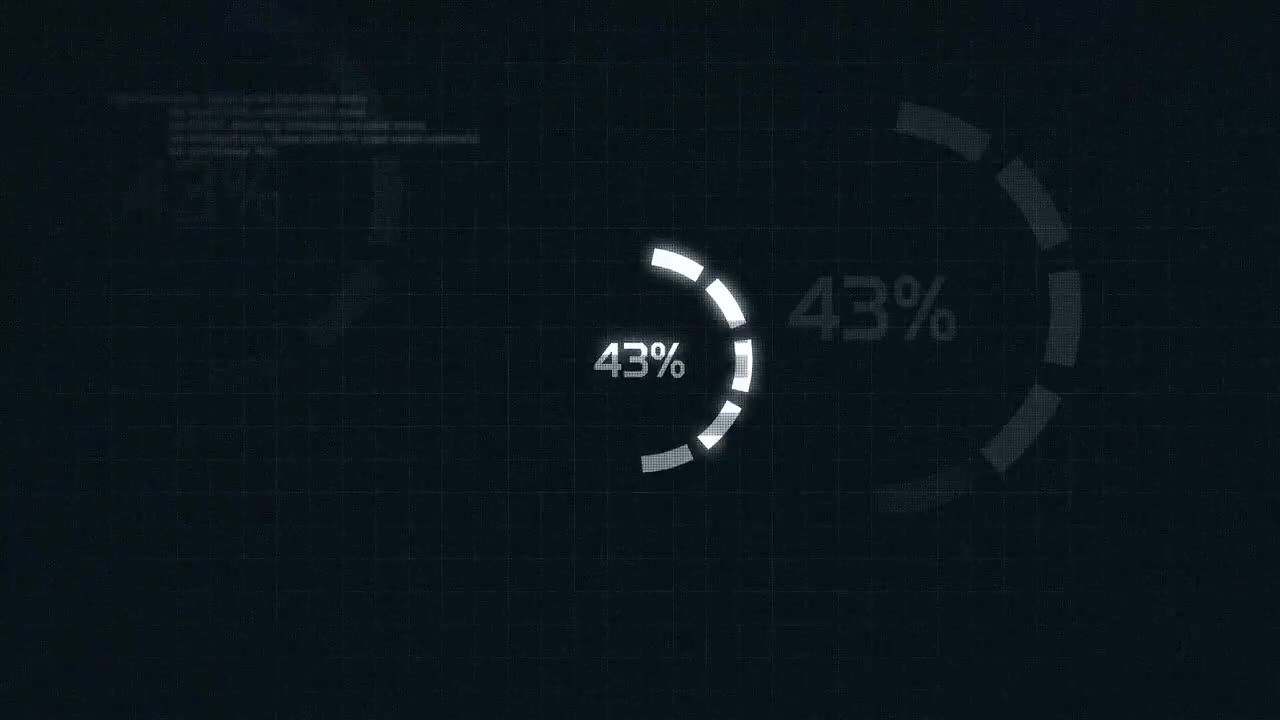 超现代加载Glitch徽标显示素材库精选AE模板