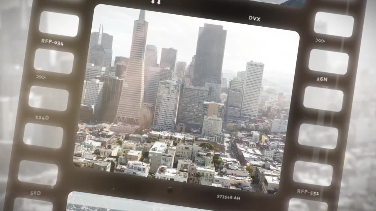 时尚清爽相机胶片展示照片动态素材库精选AE模板