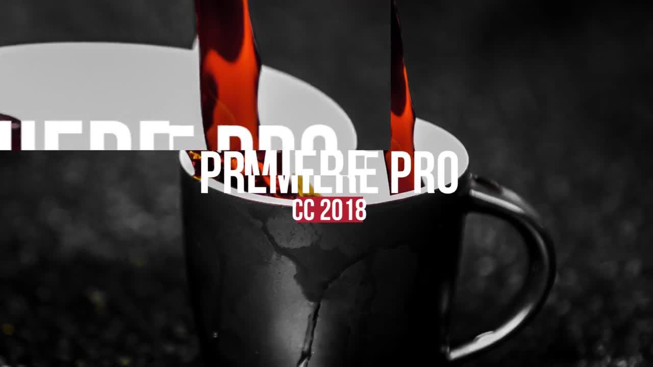 超现代的Glitch幻灯片素材库推荐PR模板