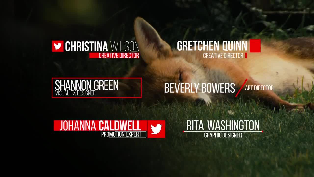 6个动画下三分之一公司标题素材库精选AE模板