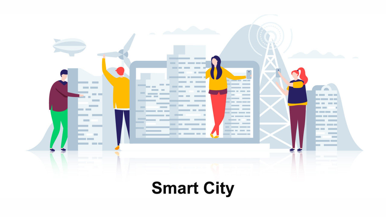 智慧城市平面概念宣传介绍素材库精选AE模板