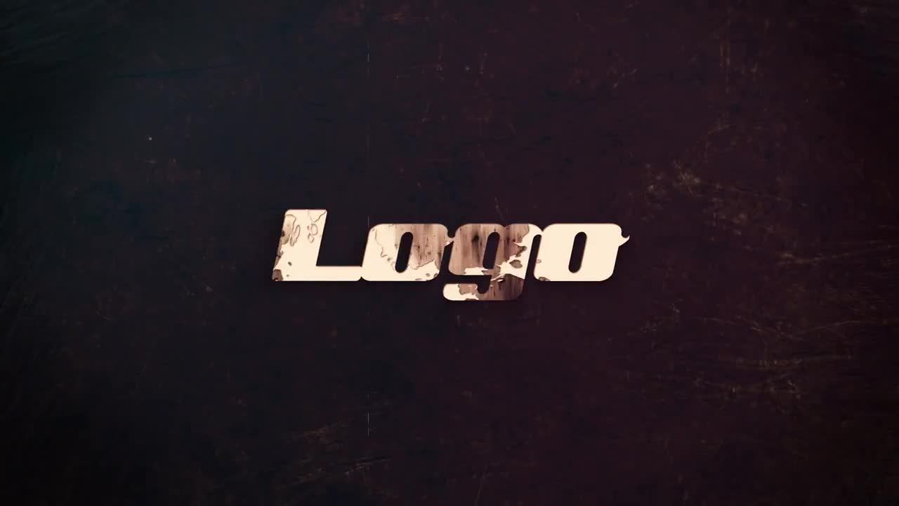 锈迹斑斑的标志显示素材库精选AE模板