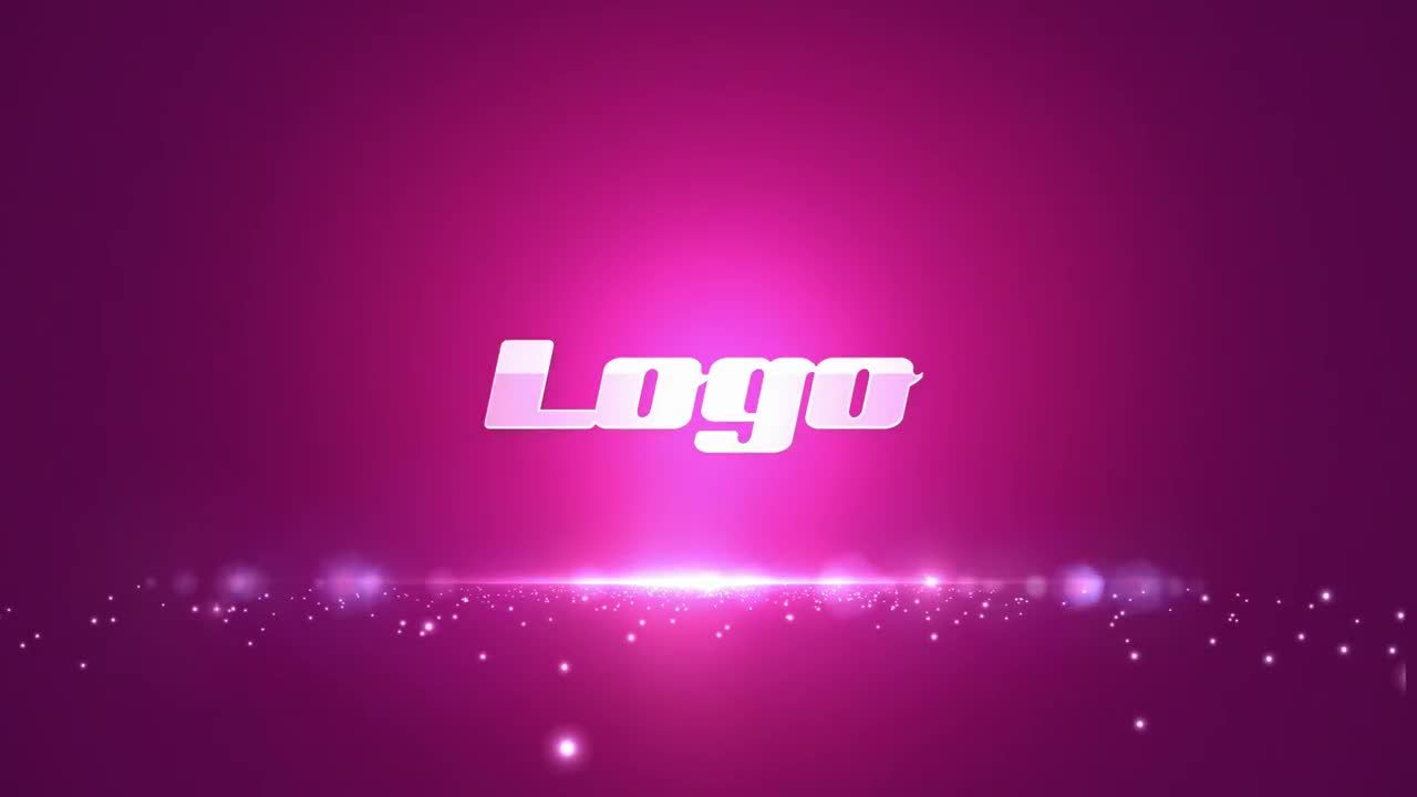 时尚迷人的粉红色徽标素材库精选AE模板