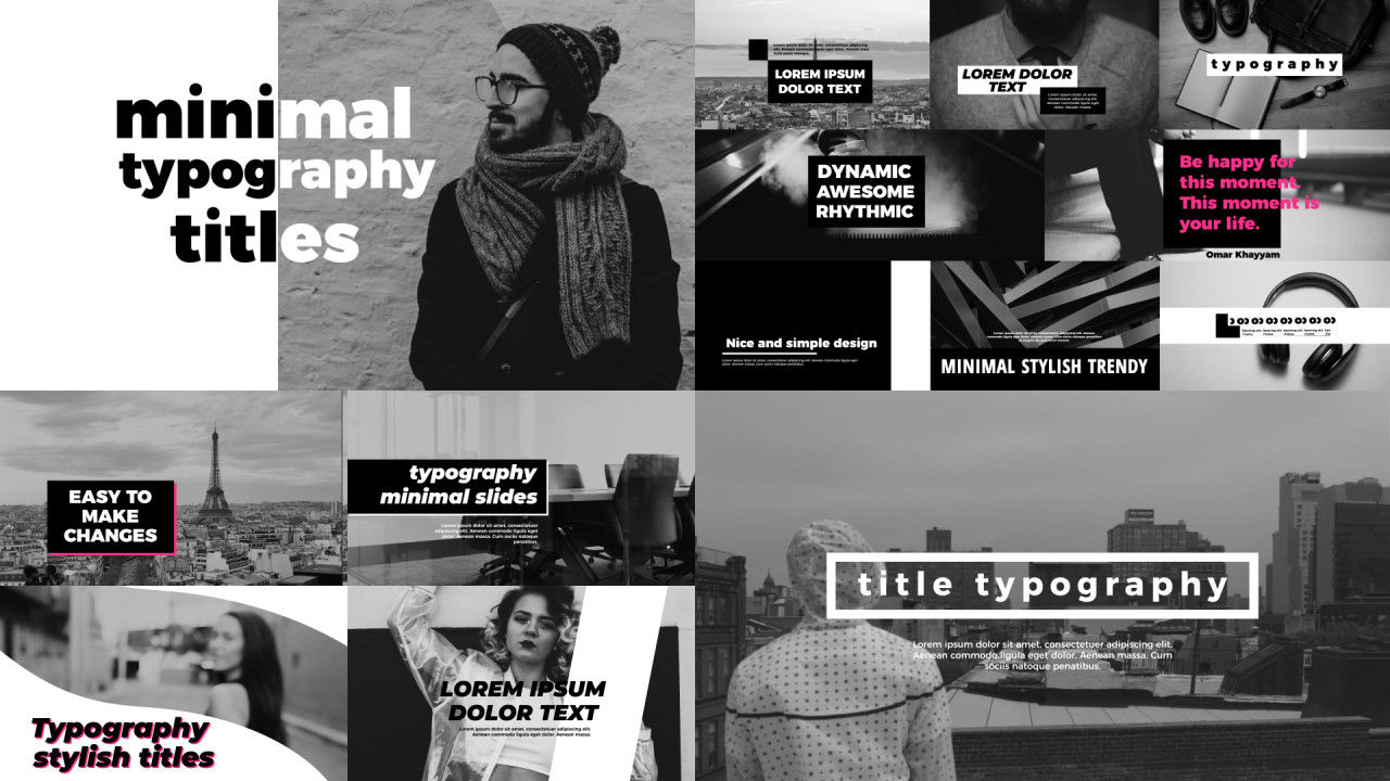 最小的城市字体效果动画素材库精选AE模板