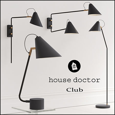 俱乐部餐厅落地台灯壁灯素材之家精选3D模型