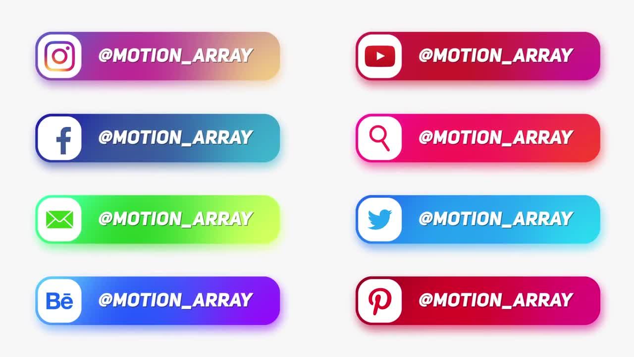 社交媒体字幕条动画素材库推荐PR模板