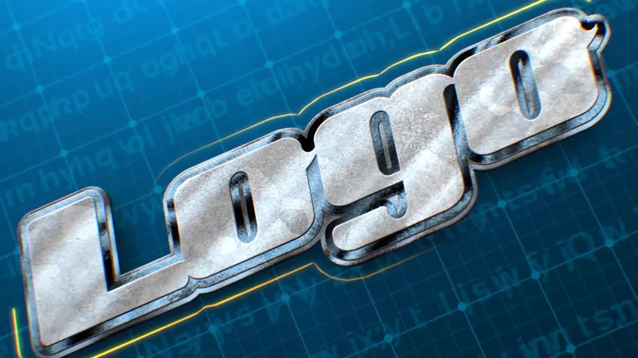 建筑公司挤压徽标显示素材库精选AE模板