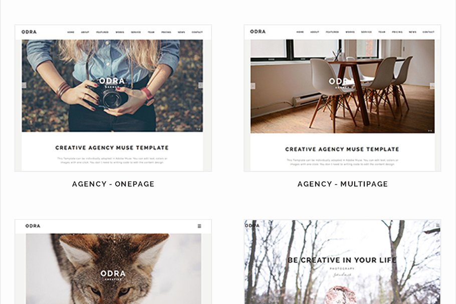 10款多功能Muse网站模板素材库精选 ODRA – Multi-Purpose Muse Template插图(2)