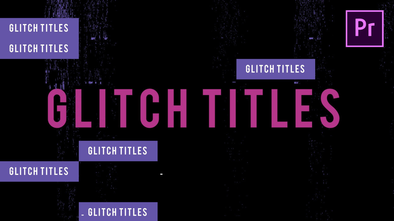 信号损坏效果标题动画素材库推荐PR模板