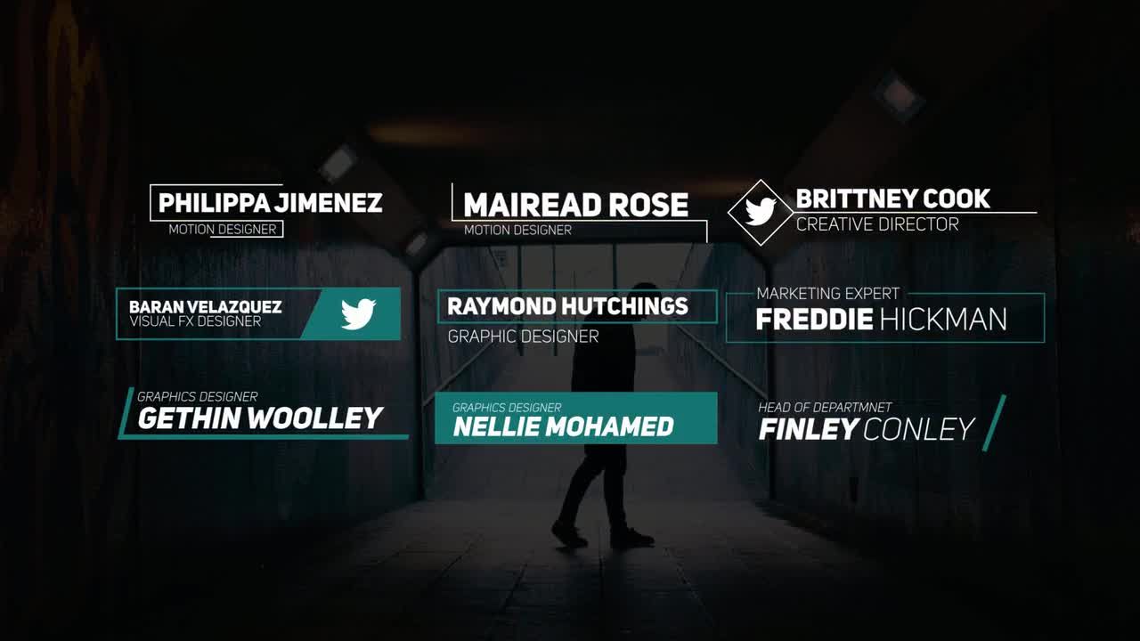 9个现代下三分之一标题素材库精选AE模板