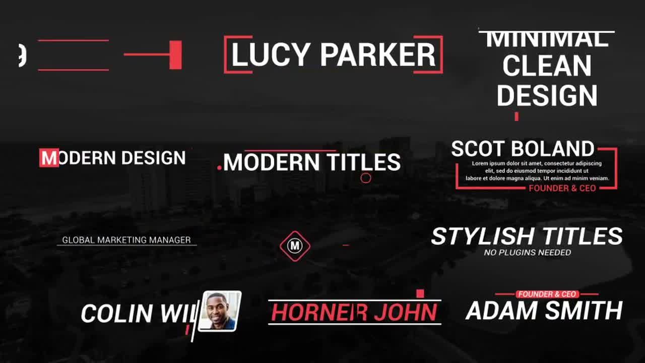 独特的下三分之一商业广告标题素材库精选AE模板