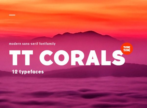 现代人文主义无衬线字体 TT Corals Font Family