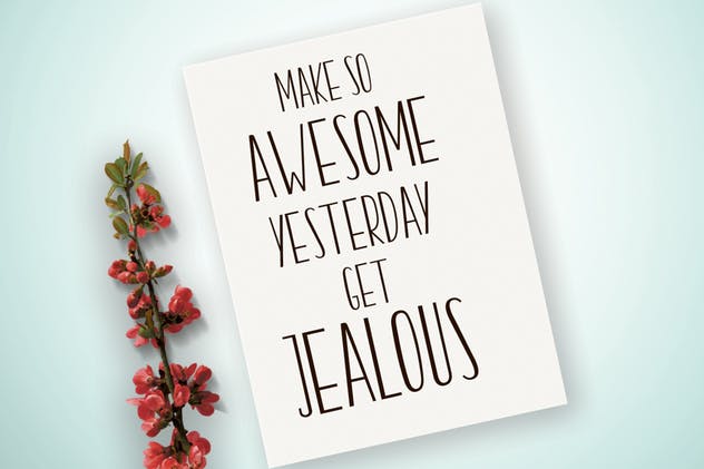 细长手写书法英文无衬线字体 Billgrotia插图(1)