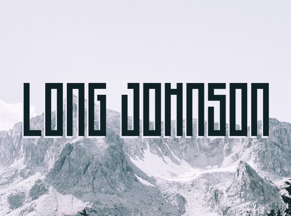 海报标题设计英文无衬线粗体字体 Long Johnson Font